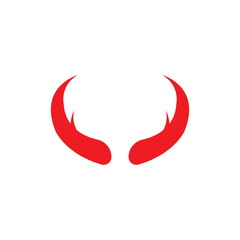 Devil horn Vector icon design illustration Template