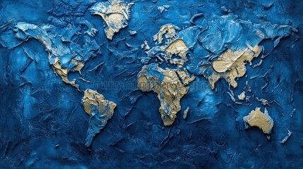 Globale Vernetzung: Digitale Weltkarten in Blau