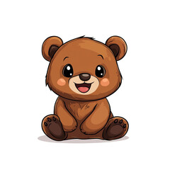 Naklejka premium Cute Cartoon Bear
