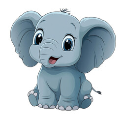 Obraz premium Cute Baby Elephant Illustration
