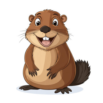 recommend clip art: Happy Groundhog Cartoon Illustration