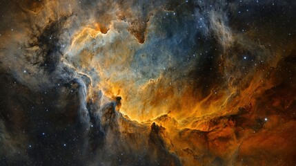 A breathtaking view of cosmic dust swirling through space, creating a sense of depth and texture