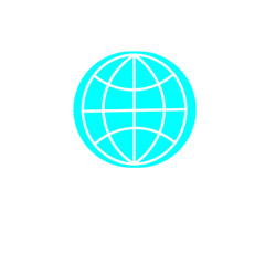 blue globe icon