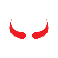 Devil horn Vector icon design illustration Template