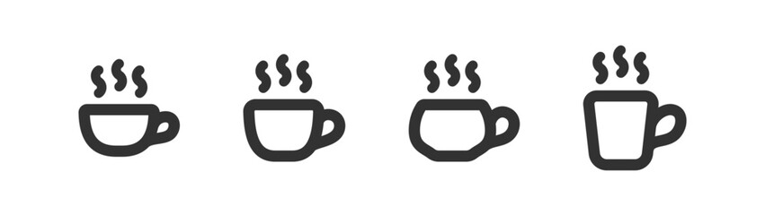 Tea cup icon. Hot coffee. Espresso mug.
