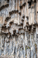 The Symphony of Stones in Garni, Armenia, hexagonal rock formations