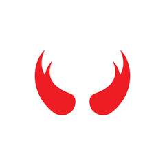 Devil horn Vector icon design illustration Template