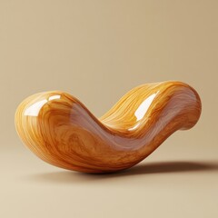 Mesmerizing Waves of Amber: An Abstract Artistic Sculpture