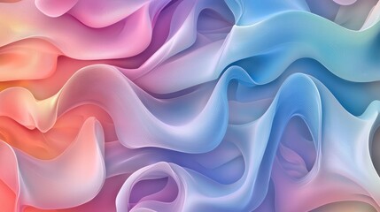 A colorful digital abstract pattern inspired by natural forms, suitable for textiles