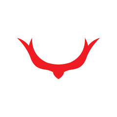 Devil horn Vector icon design illustration Template