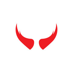 Devil horn Vector icon design illustration Template