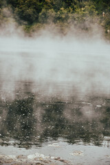 Fotografía del Waimangu Volcanic Valley en Rotorua, Nueva Zelanda.
