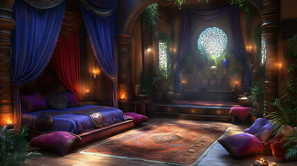 Explore Luxurious Arabian Palace Bedroom Design