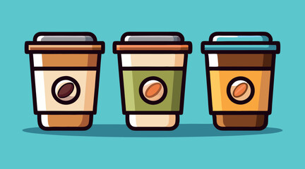 vector art of coffee cups for beverage-related projects