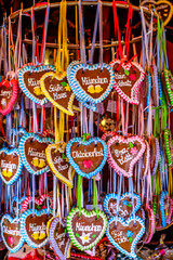 Naklejka premium typical ginger bread heart