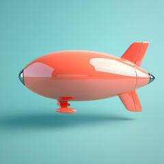 Fototapeta premium Retro Futuristic Airship Concept - Futuristic Airship Design