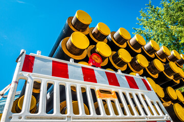construction site for district heating