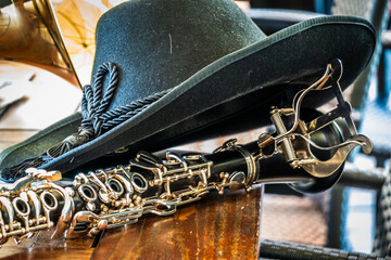typical music instrument of a bavarian brass band