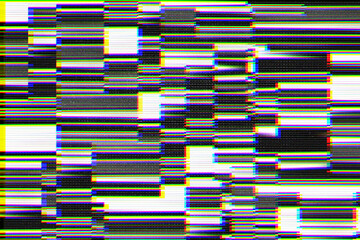 Colorful Glitch Abstract Digital Art With Vibrant Stripes