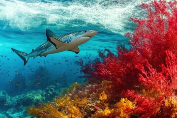 Fototapeta premium Blacktip Reef Shark in Motion