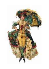 Fototapeta premium Vintage Victorian lady with parasol