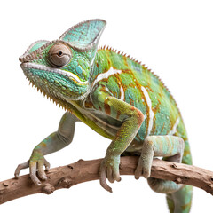 chameleon on a white background