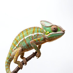 Obraz premium chameleon on a white background
