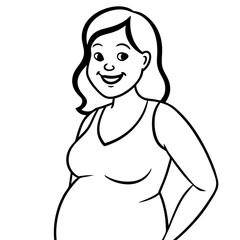 happy pregnant woman