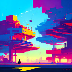 city in the city background