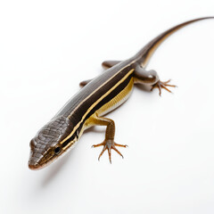 lizard on white background