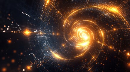 Obraz premium A futuristic global digital abstract design with glowing elements symbolizing worldwide connectivity