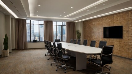 Meeting room no people 