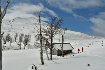 refugio el caulle puyehue national park winter ski snow