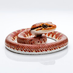 Obraz premium close up of a snake on white background