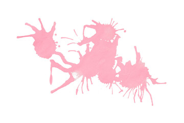 isolated pink brush strokes applied with a brush stroke in a transparent background