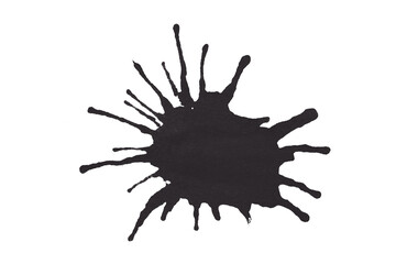 isolated brush black Single stroke of blackon transparent background