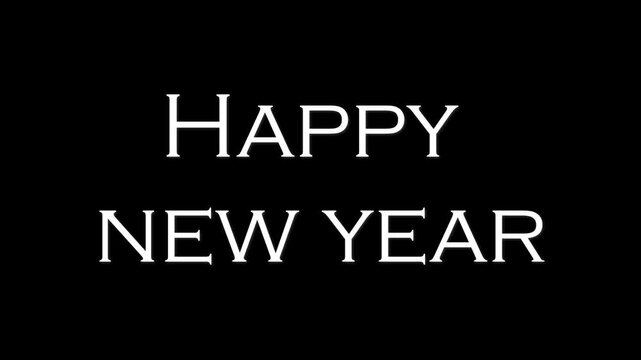 Video 4k felicitaci&oacute;n para a&ntilde;o nuevo con coraz&oacute;n brillante