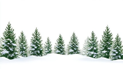Christmas tree forest trees pine snow.