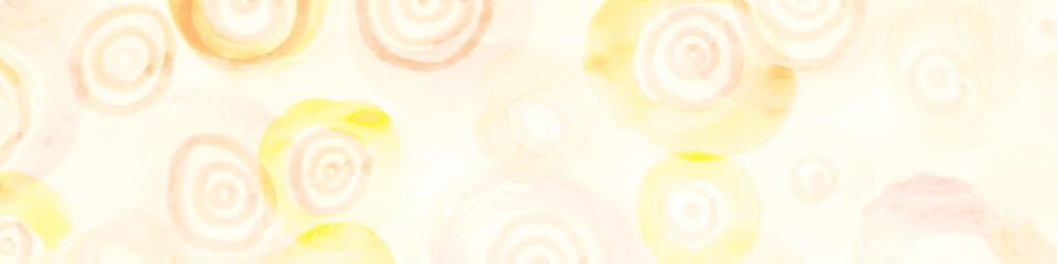 Circle Design. Orange Hipster Watercolor. Beige
