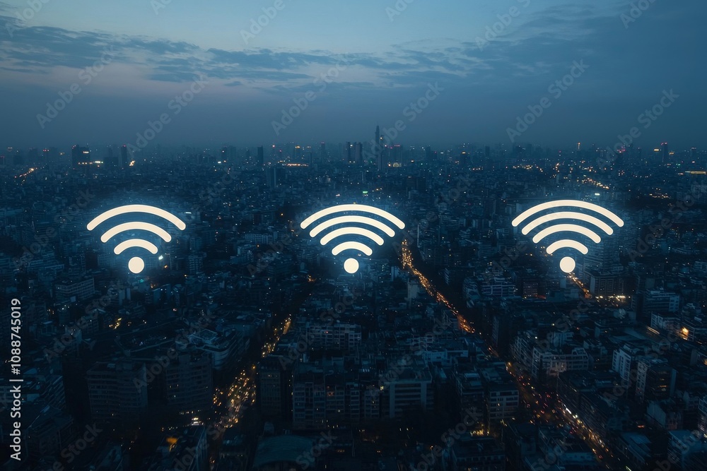 Poster IoT network connection service via WiFi