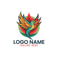 Obraz premium logo-for-company-using-hummingbird-shape (1)