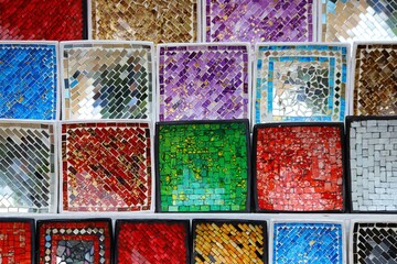 Handicraft, Tunisian ceramic ware with a traditional ornament.