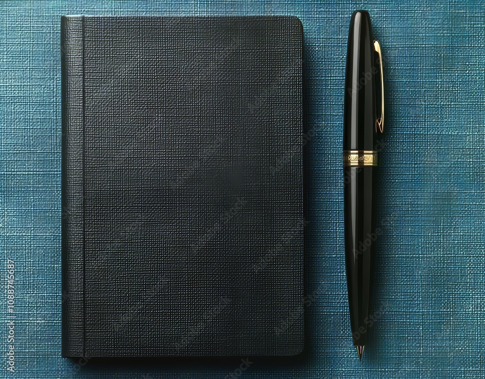 Poster a4 sized reinforced black folder mockup isolated on gray background. 3d illustration.