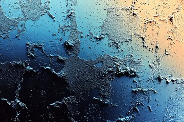 Fototapeta premium Grunge art decorative design gray blue dark stucco concrete background unique wall texture