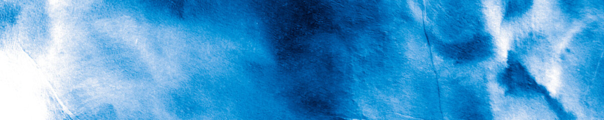Indigo Dirty Art Grunge. Water Color Isolated.
