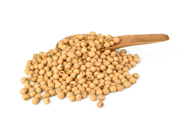 soybeans in wooden spoon isolated on transparen png