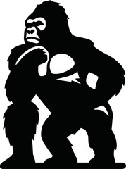 Gorilla Logo Design, icon, Vector, illustration