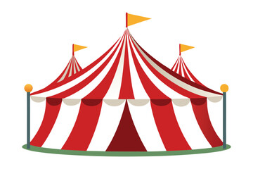 circus tent top vector on a white background © mdbhraju76