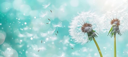 Obraz premium The word dandelion on a white background is a symbol of condolences, grieving, loss, funerals, and support