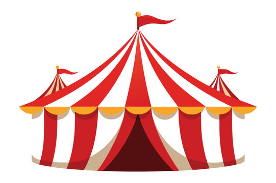 red circus tent vector illustration on a whit background